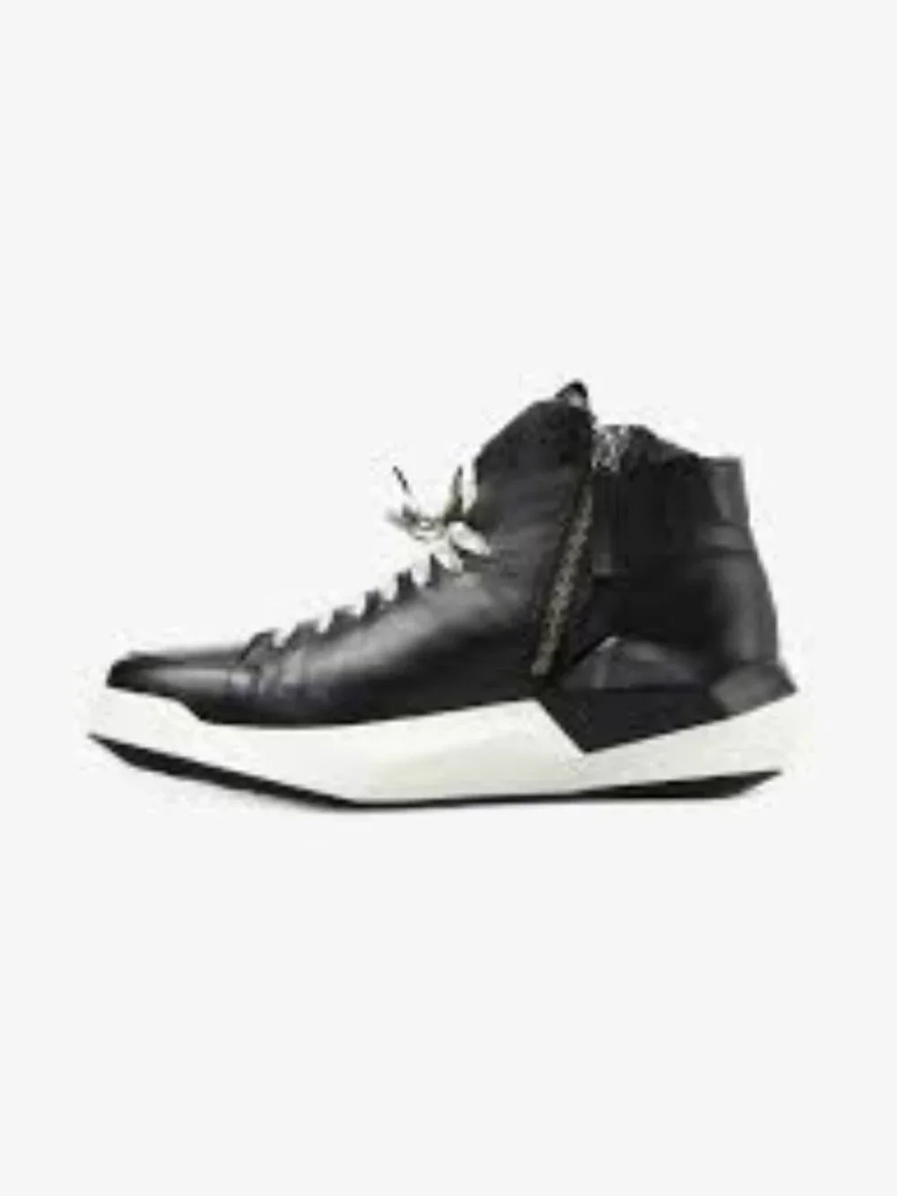22- NIB CINZIA ARAIA BLACK CALF LEATHER LOW TOP SNEAKERS - MADE IN ITALY - Picture 2 of 9
